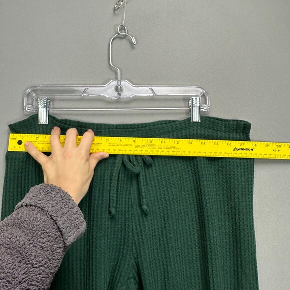 Beyond Yoga Living Easy Waffle Knit Pant XL Green Stretch Drawstring Pants - Picture 4 of 11